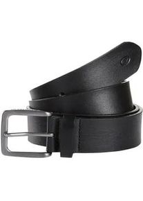 Lederg&uuml;rtel Tom Tailor "TTSCOTT", Herren, Gr. 110, schwarz, Rindsleder, unifarben, G&uuml;rtel Lederg&uuml;rtel, 3,5 cm breit, Herreng&uuml;rtel, Jeans und Casual, bis Gr. 120