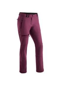 Softshellhose Maier Sports "Adakit W", Damen, Gr. 72, Langgr&ouml;&szlig;en, pink (magenta), Vorderseite: 92% Polyester, 8% Elasthan / R&uuml;ckseite: 100% Polyester, Hosen Softshellhose, Damen Trekkinghose, atmungsaktive Outdoorhose, Regular Fit