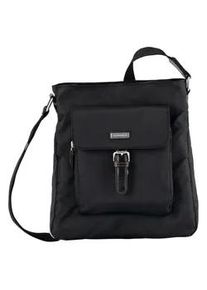 Hobo Tom Tailor "Rina", Damen, Gr. B/H/T: 25cm x 27,5cm x 7cm, schwarz, Nylon, beschichtet, gepflegt, kontrastfarbene Details, mehrfarbig, Taschen Hobo, aus leichtgewichtigem Nylon und aufw&auml;ndig gewebten Gurtband