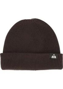 Beanie SOS "Rogla", Damen, braun (dunkelbraun), 51% Viskose, 27% Polyester, 22% Nylon, unifarben, M&uuml;tzen Beanie, mit kuscheligem Tragekomfort