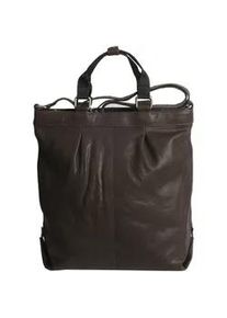 Umh&auml;ngetasche MARGELISCH "Cedel 1", Damen, Gr. B/H/T: 33cm x 36cm x 12cm onesize, braun (schwarzbraun), Leder, Taschen Umh&auml;ngetasche, aus LWG zertifiziertem Leder