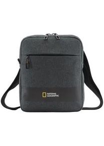 Schultertasche National Geographic "SHADOW", Damen, Gr. B/H/T: 5,5cm x 26,5cm x 22cm, grau (anthrazit), Kunstfaser, Taschen Schultertasche, aus recycelten PET-Flaschen