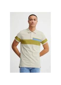 Poloshirt Blend "BHUdo", Damen, Gr. XXL, beige (pumice stone), Web, 100% Baumwolle, gemustert, regular fit normal, V-Ausschnitt, Shirts, Klassisches Polo-Shirt