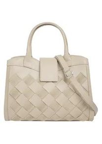 Henkeltasche Samantha Look, Damen, Gr. B/H/T: 33cm x 20cm x 8cm onesize, beige, Leder, Taschen Handtasche, echt Leder, Made in Italy