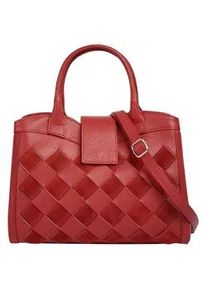 Henkeltasche Samantha Look, Damen, Gr. B/H/T: 33cm x 20cm x 8cm onesize, rot, Leder, Taschen Handtasche, echt Leder, Made in Italy