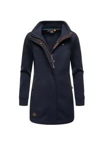Sweatjacke Ragwear "Letrice Bonded", Damen, Gr. S (36), blau (navy), Sweatware, Obermaterial:100% Polyester, tailliert Po-bedeckend, hoch geschlossener Ausschnitt, &Auml;rmel ohne &Auml;rmelschlitz normaler Saum, Sweatjacken Sweatjacke, Elegante Zip-Jacke mit hohem Kragen in Feinstrickoptik