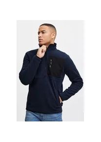 Cardigan Blend "BHFloren", Herren, Gr. XL, blau (marineblaus), Fleece, 100% Polyester, unifarben, regular fit, B&uuml;ndchen, Strickjacken, Gem&uuml;tliche Fleecejacke