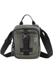 Schultertasche DISCOVERY "Shield", Gr. B/H/T: 11cm x 23cm x 17cm, gr&uuml;n (khaki), Kunstfaser, unifarben, Taschen Schultertasche, aus rPet Polyester-Material