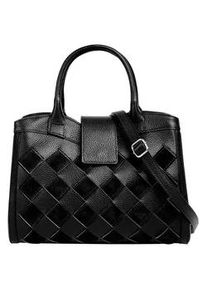 Henkeltasche Samantha Look, Damen, Gr. B/H/T: 33cm x 20cm x 8cm onesize, schwarz, Leder, Taschen Handtasche, echt Leder, Made in Italy