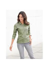 Poloshirt Inspirationen "Shirt", Damen, Gr. 50, gr&uuml;n (khaki, steingrau, bedruckt), 50% Baumwolle, 50% Modal, gemustert, mehrfarbig, Shirts