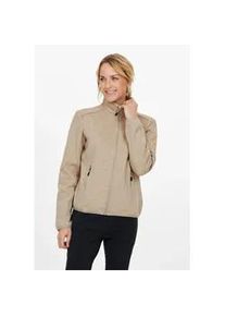 Fleecejacke WHISTLER "SAMANI", Damen, Gr. 42, grau (taupe), 100% Polyester, meliert, normal, hoch geschlossener Ausschnitt, Jacken Fleecejacke, aus schnell trocknendem Funktionsmaterial