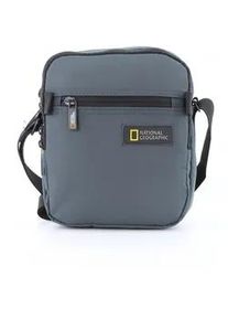 Schultertasche National Geographic "Mutation", Damen, Gr. B/H/T: 7,5cm x 21cm x 18cm, grau, Kunstfaser, Taschen Schultertasche, aus recyceltem Polyester