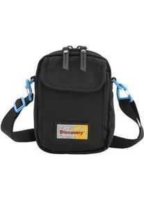 Schultertasche DISCOVERY "Icon", Damen, Gr. B/H/T: 13,5cm x 18,5cm x 4cm, schwarz, Kunstfaser, unifarben, Taschen Schultertasche, aus robustem rPet Polyester-Material