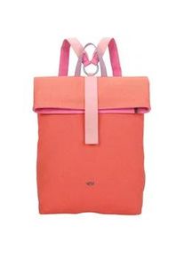 Cityrucksack Fritzi aus Preussen "Izzy03", Damen, Gr. B/H/T: 18cm, orange, Baumwolle, Kunstfaser, Rucks&auml;cke Cityrucksack, mit stufenlosvertellbaren Tr&auml;gern