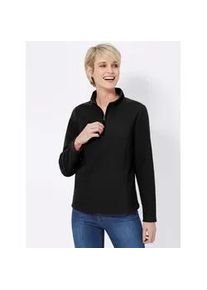 Fleeceshirt Classic Basics "Fleece-Shirt", Damen, Gr. 50, schwarz, 100% Polyester, unifarben, ohne Ausschnitt, Shirts