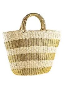 Schultertasche "Aurel", Damen, Gr. B/H/T: 42cm x 30cm x 16cm onesize, gold, Jute, Collezione Alessandro, Taschen Schultertasche, mit goldenen Akzenten und XXL-Henkel