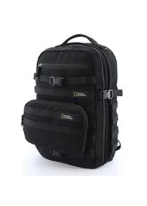Cityrucksack National Geographic "Milestone", Herren, Gr. B/H/T: 31cm, schwarz, Kunstfaser, Rucks&auml;cke Cityrucksack, mit vielen F&auml;chern