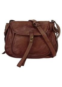 Umh&auml;ngetasche Samantha Look, Damen, Gr. B/H/T: 30cm x 26cm x 11cm onesize, braun (cognac), Leder, gepflegt, Taschen Umh&auml;ngetasche, echt Leder, Made in Italy