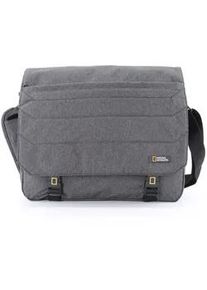 Schultertasche National Geographic "Pro", Damen, Gr. B/H/T: 38cm x 10,5cm x 31cm, grau, Nylon, Taschen Schultertasche, mit verstellbarem Schultergurt