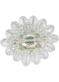 Brosche "Genua", Damen, transparent (kristall), Glas, Collezione Alessandro, Broschen Brosche, in Blumenform