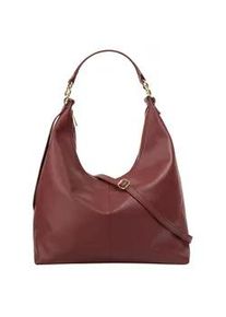 Shopper Samantha Look, Damen, Gr. B/H/T: 36cm x 40cm x 13cm onesize, rot, Leder, leicht gl&auml;nzend, unifarben, Taschen Shopper, Made in Italy, Gro&szlig;e Handtasche mit Smartphonefach