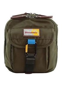 Schultertasche DISCOVERY "Icon", Damen, Gr. B/H/T: 18cm x 21cm x 8cm, gr&uuml;n (khaki), Kunstfaser, unifarben, Taschen Schultertasche, Hergestellt aus dem rPet Polyester-Material