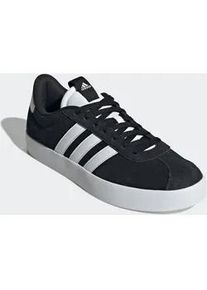 Sneaker Adidas SPORTSWEAR "VL COURT 3.0", Herren, Gr. 44,5, schwarz-wei&szlig; (core schwarz, ftwr wei&szlig;, core schwarz), Leder, Synthetik, Schuhe Sneaker, inspiriert vom Design des Adidas samba