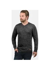 Strickpullover Blend "BHDansel", Herren, Gr. L, schwarz, Feinstrick, 50% Baumwolle, 50% Polyacryl, meliert, regular fit, V-Ausschnitt, eingesetzt, Pullover Strickpullover, Feinstrickpullover mit V-Ausschnitt