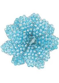 Brosche "Bari", Damen, blau (t&uuml;rkis), Glas, Collezione Alessandro, Broschen Brosche, in Blumenform
