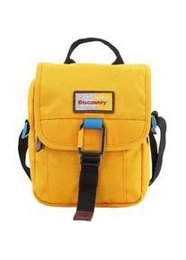 Schultertasche DISCOVERY "Icon", Damen, Gr. B/H/T: 22cm x 17cm x 7,5cm, gelb, Kunstfaser, unifarben, Taschen Schultertasche, Hergestellt aus dem rPet Polyester-Material