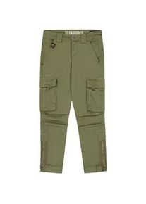 Cargohose Alpha Industries "Task Force Pant", Damen, Gr. 29, Normalgr&ouml;&szlig;en, gr&uuml;n (vintage gr&uuml;n), Obermaterial: 98% Baumwolle, 2% Elastan, Hosen Cargohose