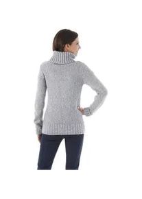 Rollkragenpullover Aniston CASUAL, Damen, Gr. 40, grau (grau, meliert), Grobstrick, Obermaterial: 100% Polyacryl, meliert, figurbetont h&uuml;ftbedeckend, breiter Bund, Pullover Rollkragenpullover