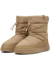 Sneaker Puma "Snowbae Stiefel Damen", Damen, Gr. 38, beige (toasted chocolate chip beige braun), Obermaterial: Kuhleder, Synthetik, Textil; Futter: Textil; Innensohle: Textil; Laufsohle: Gummi, Schuhe Sneaker