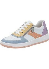Sneaker Rieker SPORT, Damen, Gr. 36, bunt (wei&szlig; bunt), Lederimitat, Schuhe Sneaker, in aktueller Farbkombination, Freizeitschuh, Halbschuh, Schn&uuml;rschuh