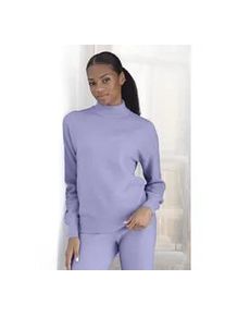 Strickpullover Lascana, Damen, Gr. 32/34, lila, Strick, Obermaterial: 52% Polyester, 44% Polyacryl, 4% Elasthan, meliert, unifarben, bequem h&uuml;ftlang, Rippb&uuml;ndchen, Pullover Strickpullover, mit Stehkragen und Rippb&uuml;ndchen, Loungewear