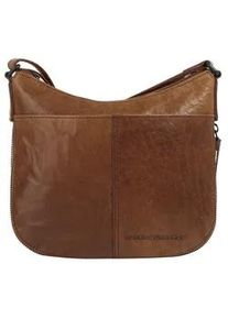 SPIKES & SPARROW Umh&auml;ngetasche SPIKES & SPARROW, Damen, Gr. B/H/T: 20cm x 20cm x 3cm onesize, braun (cognac), Leder, leicht gl&auml;nzend, unifarben, Taschen Umh&auml;ngetasche, echt Leder