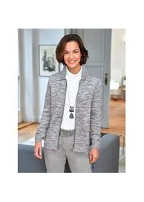 Strickjacke Casual Looks, Damen, Gr. 54, gr&uuml;n (grau, kalkmint, gemustert), 100% Polyacryl, gemustert, mehrfarbig, Strickjacken Strickjacke