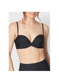 B&uuml;gel-BH Triumph "Stepy Soft", Damen, Gr. 80, Cup A, schwarz, Microtouch, Obermaterial: 56% Polyamid, 21% Polyester, 12% Elasthan, 11% Baumwolle, unifarben, BHs B&uuml;gel-BH, weich gepolsterte Cups - herausnehmbar, Push-Up-Effekt