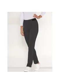 Jerseyhose Classic Basics, Damen, Gr. 46, Normalgr&ouml;&szlig;en, schwarz (schwarz, gemustert), 95% Polyester, 5% Elasthan, Glencheckmuster, Hahnentrittmuster, gemustert, kariert, mehrfarbig, lang, Hosen Jerseyhose