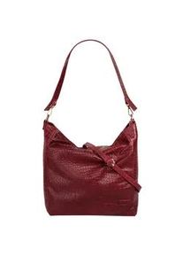 Shopper Samantha Look, Damen, Gr. B/H/T: 39cm x 31cm x 13cm onesize, rot, Leder, Reptilienpr&auml;gung, Taschen Shopper, echt Leder, Made in Italy