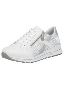 Sneaker Rieker, Damen, Gr. 36, silber (wei&szlig;, silberfarben), Lederimitat, Schuhe Sneaker, herausnehmbarer Soft-Einlage, Freizeitschuh, Halbschuh, Schn&uuml;rschuh, Topseller