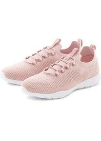 Sneaker Vivance "Freizeitschuh, Halbschuh, Turnschuhe", Damen, Gr. 38, rosa (ros&eacute;), Obermaterial: 100% Textilmaterial. Decksohle: 100% Textilmaterial. Futter: 100% Textilmaterial. Laufsohle: 100% Synthetik, unifarben, Basic, Schuhe Sneaker, superleicht, zum Reinschl&uuml;pfen mit elastischen Schn&uuml;rb&auml;ndern VEGAN