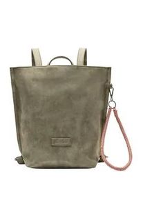 Cityrucksack Fritzi aus Preussen "Fritzi33N", Damen, Gr. B/H/T: 10cm, gr&uuml;n (olivgr&uuml;n), Polyurethane, Rucks&auml;cke Cityrucksack, mit abnehmbarer Schl&uuml;sselschlange