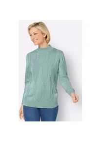 Strickpullover Classic Basics "Stehkragen-Pullover", Damen, Gr. 48, gr&uuml;n (kalkmint), 100% Polyacryl, unifarben, Pullover Strickpullover