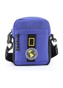 Schultertasche National Geographic "New Explorer", Damen, Gr. B/H/T: 7,5cm x 19cm x 14,5cm, blau, Nylon, Taschen Schultertasche, Ripstop