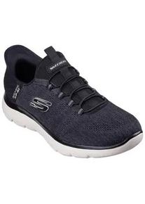 Slip-On Sneaker Skechers "SUMMITS-KEY PACE", Herren, Gr. 46, schwarz, Textil, Schuhe, Slipper, Freizeitschuh, Halbschuh in veganer Verarbeitung
