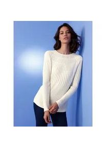 Strickpullover CREATION L PREMIUM "Seiden-Kaschmir-Pullover", Damen, Gr. 50, beige (champagner), 85% Seide, 15% Kaschmir, unifarben, Pullover Strickpullover