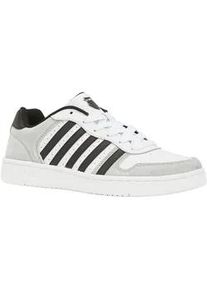 Sneaker K-Swiss "Court Palisades", Herren, Gr. 41, schwarz (wei&szlig;, grau, schwarz), Leder, Schuhe Sneaker