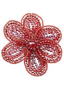 Brosche "Blume", Damen, rot, Glas, Collezione Alessandro, Broschen Brosche, in Blumenform
