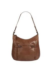 SPIKES & SPARROW Umh&auml;ngetasche SPIKES & SPARROW, Damen, Gr. B/H/T: 31cm x 27cm x 8cm onesize, braun (cognac), Leder, leicht gl&auml;nzend, unifarben, Taschen Umh&auml;ngetasche, echt Leder